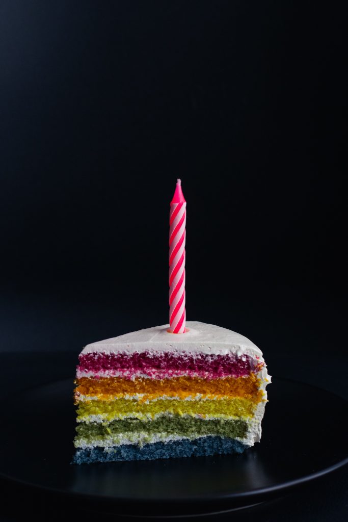 Tarta arcoiris o Cake rainbow cream