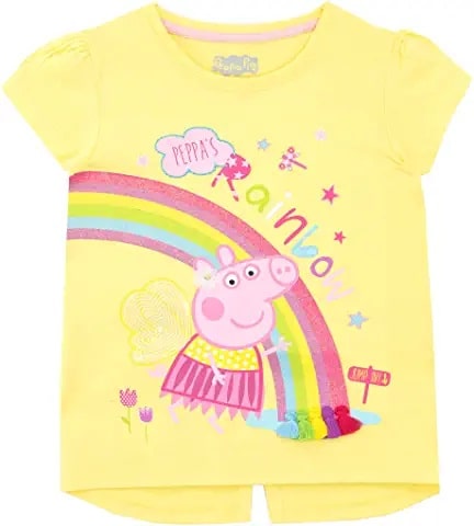 Peppa Pig Camiseta de Manga Corta para niñas-min